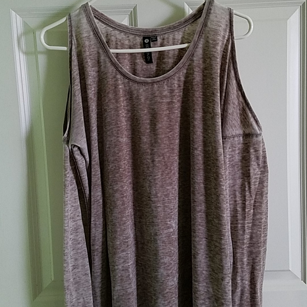 Tan Cold Shoulder Top
